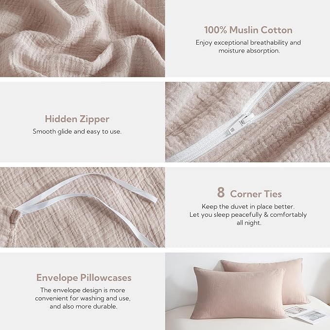 Linen Duvet Cover Set - Twin - 2 Piece