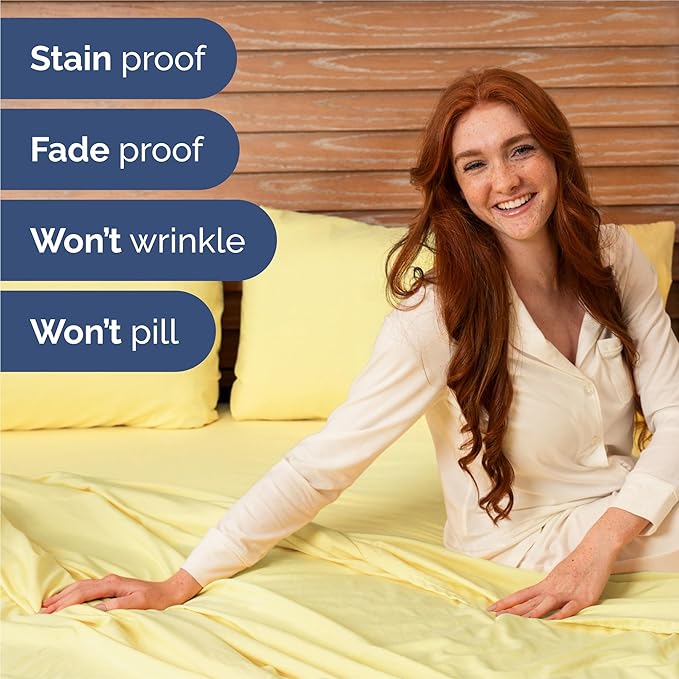 Cooling Bed Sheet Set - Twin - 16 in Deep Pocket - 4 Piece