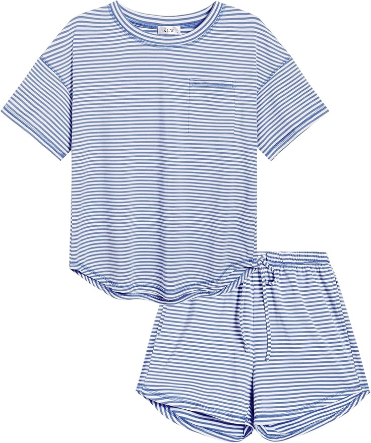 Women's 100% Cotton Shorts Pajama Set - Short Sleeve - 2 Piece