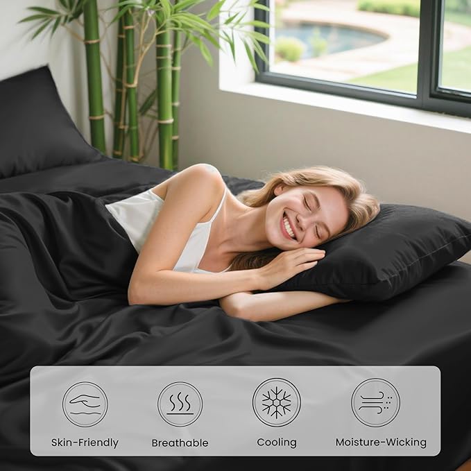 Bamboo Cooling Bed Sheet Set - California King - 4 Piece
