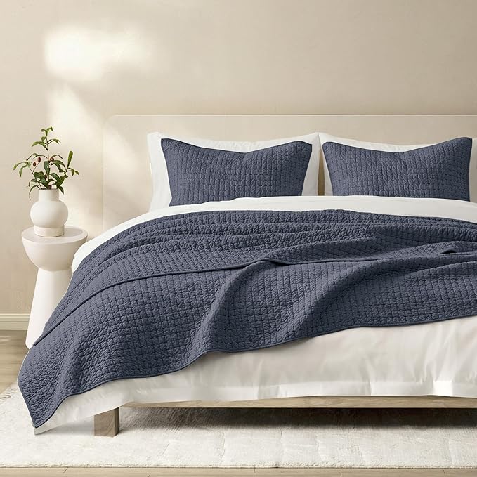 100% Cotton Hypoallergenic Quilt Set - Queen