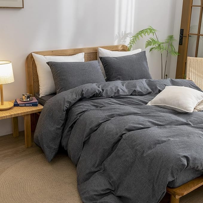 Linen Duvet Cover Set - Queen - 3 Piece