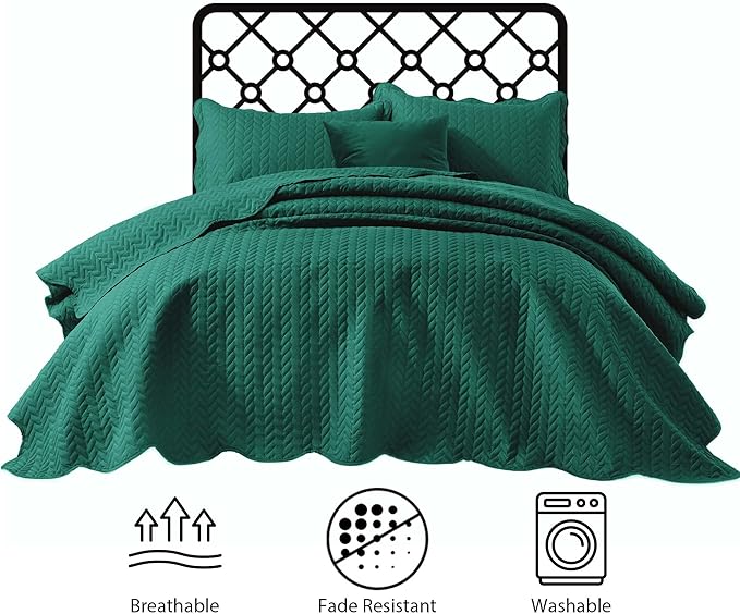 Microfiber Quilt Set - California King - 3 Piece