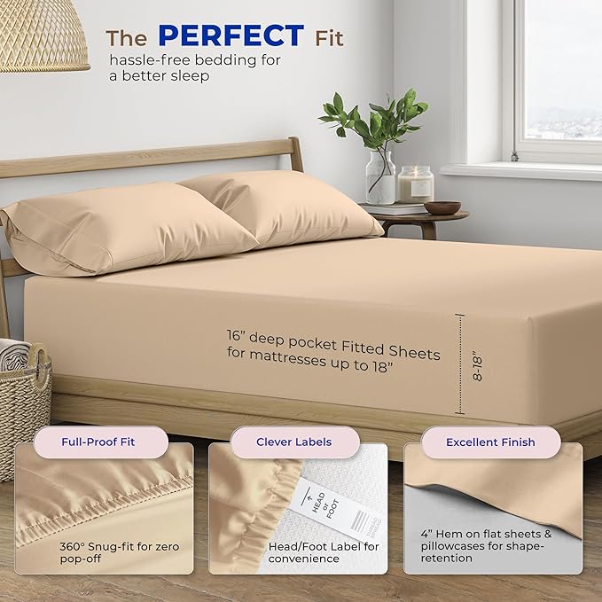 Cooling Bed Sheet Set - California King - 4 Piece