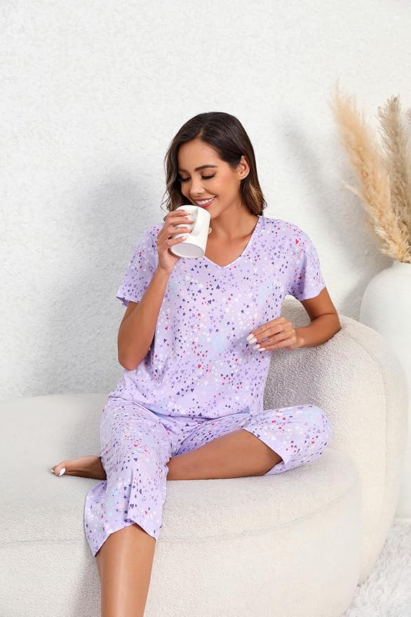 Women's Capri Pajama Set - 2 Piece