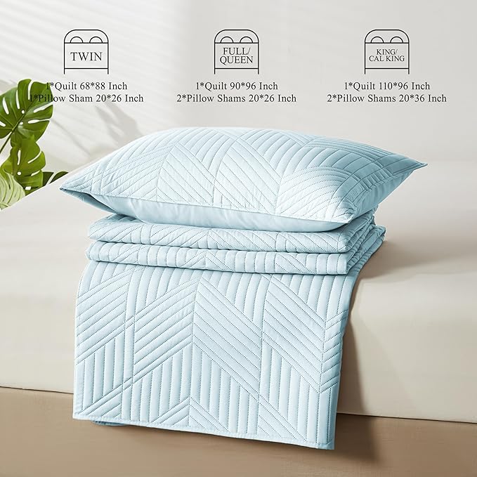 Microfiber Quilt Set - Twin