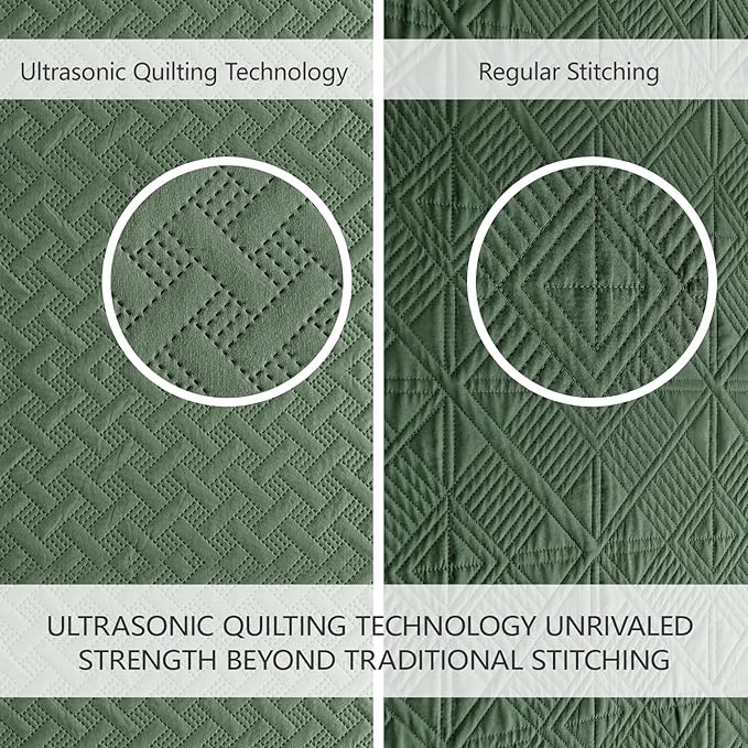 Microfiber Quilt Set - King - 3 Piece