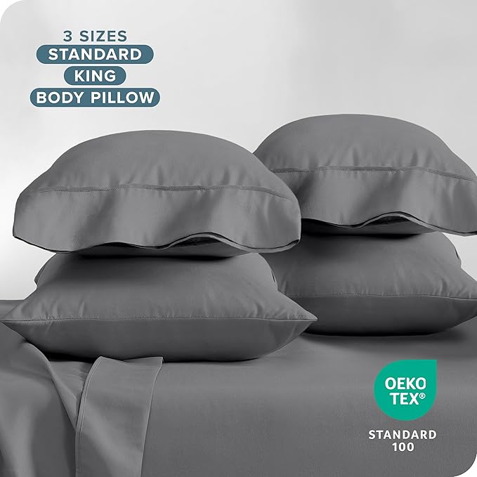 Microfiber Cooling Pillowcase Set - Queen - 4 Pack - 4 Piece