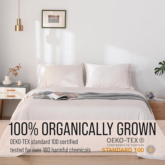 Bamboo Cooling Bed Sheet Set - Queen - 18 in Deep Pocket