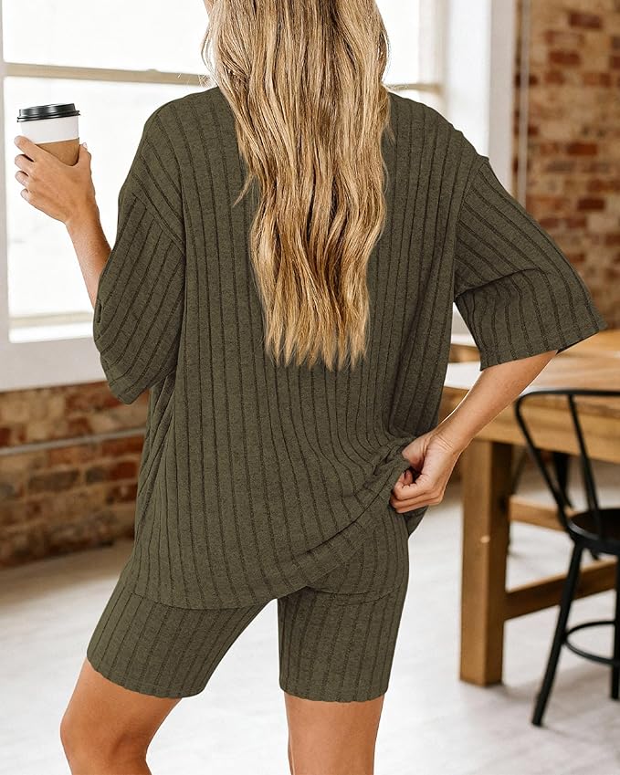 Shorts Pajama Set - Short Sleeve - 2 Piece