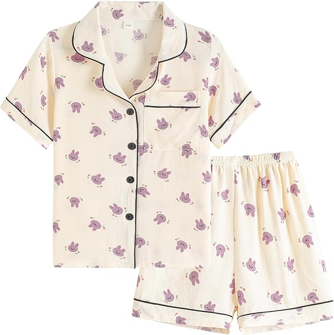 Shorts Pajama Set - Short Sleeve - 2 Piece