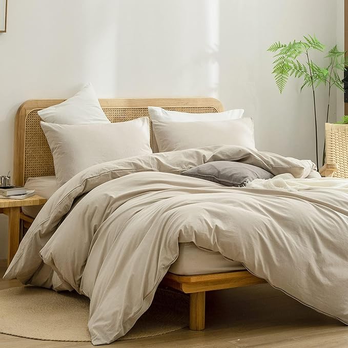 Linen Duvet Cover Set - Full - 3 Piece