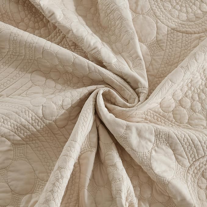 100% Cotton Quilt Set - King - 3 Piece