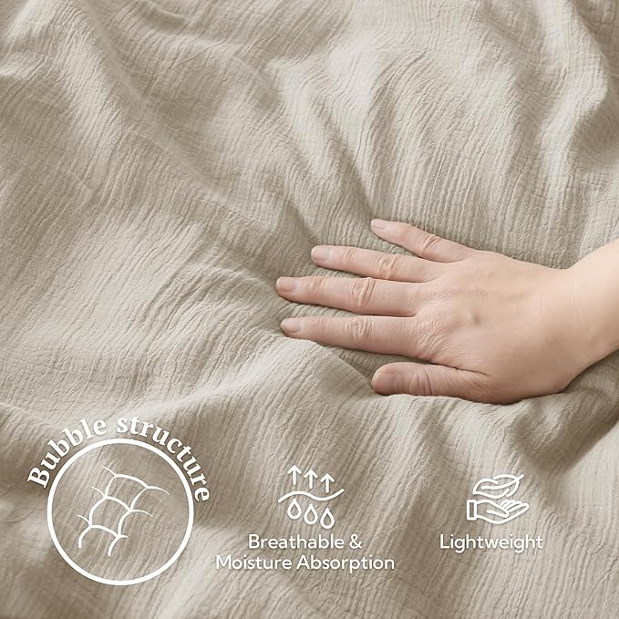 Linen Duvet Cover Set - California King - 3 Piece
