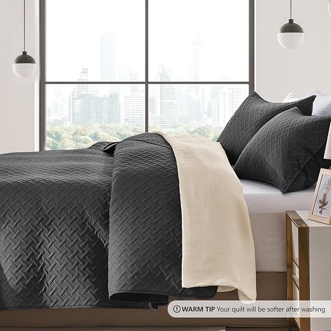 Microfiber Quilt Set - Queen
