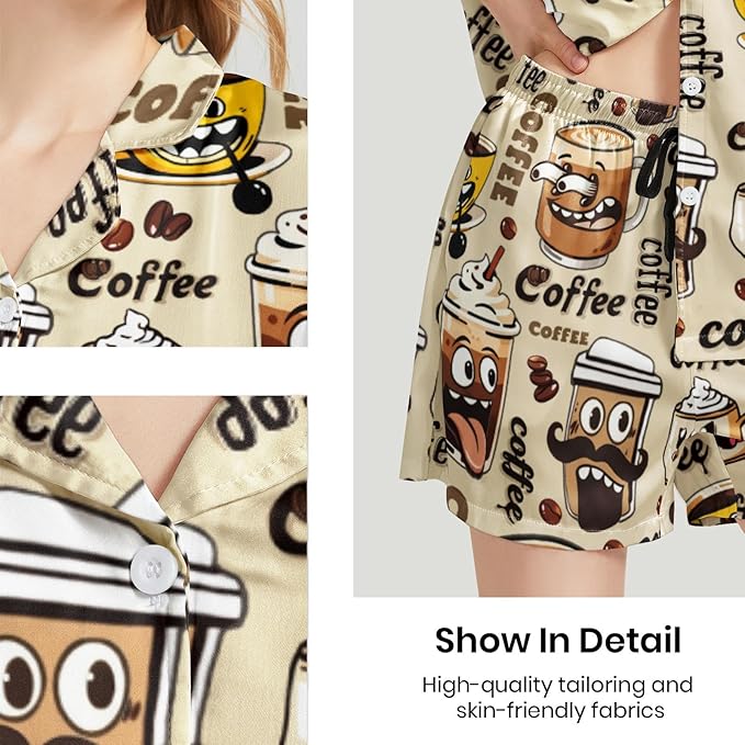 Women's Pajama Set - Short Sleeve - 2 Piece