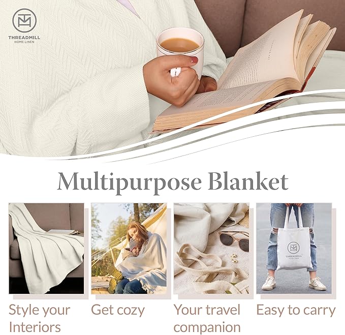 100% Cotton Blanket - Twin - 68 x 92 in