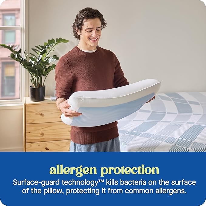 Memory Foam Cooling Bed Pillow - Standard - 2 Pack