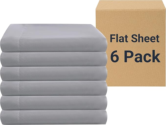 Microfiber Flat Sheet - Full - 6 Pack