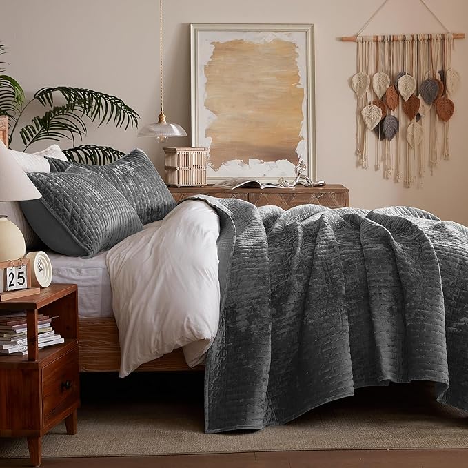 Velvet Quilt Set - California King