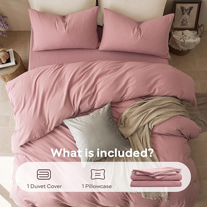 Linen Duvet Cover Set - Twin