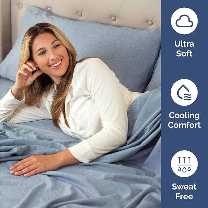 Cooling Bed Sheet Set - Twin - 16 in Deep Pocket - 4 Piece