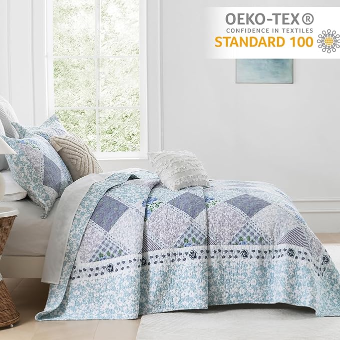 100% Cotton Bedding Set - California King - 120 x 120 in - 3 Piece
