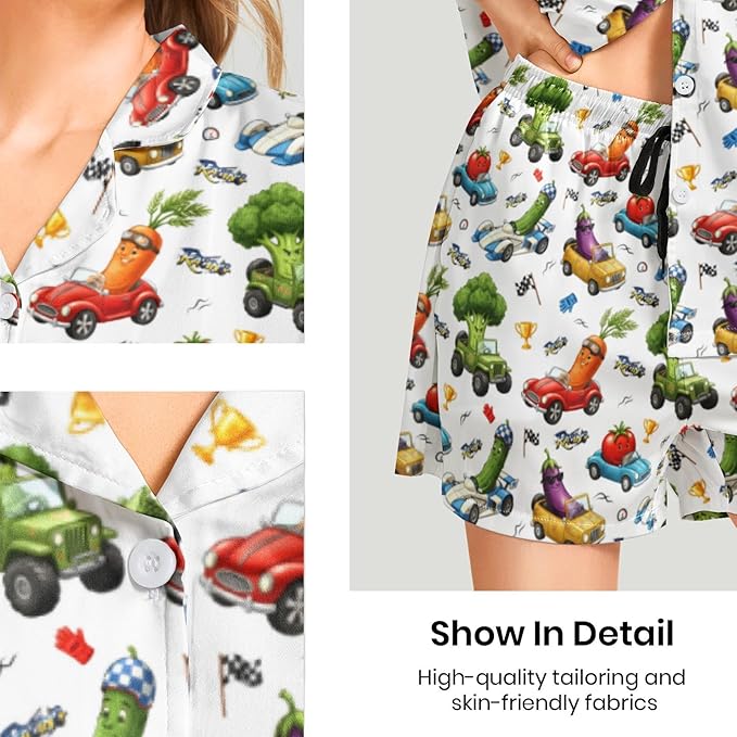 Women's Pajama Set - Short Sleeve - 2 Piece
