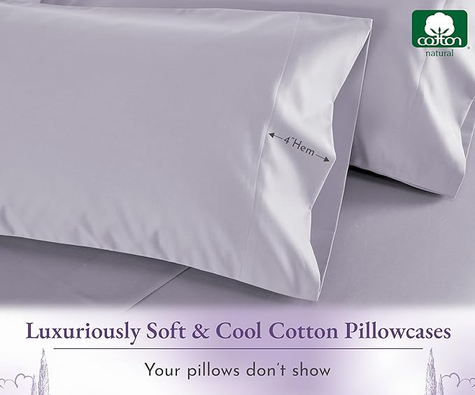 100% Cotton Pillowcase Set - Queen - 2 Piece