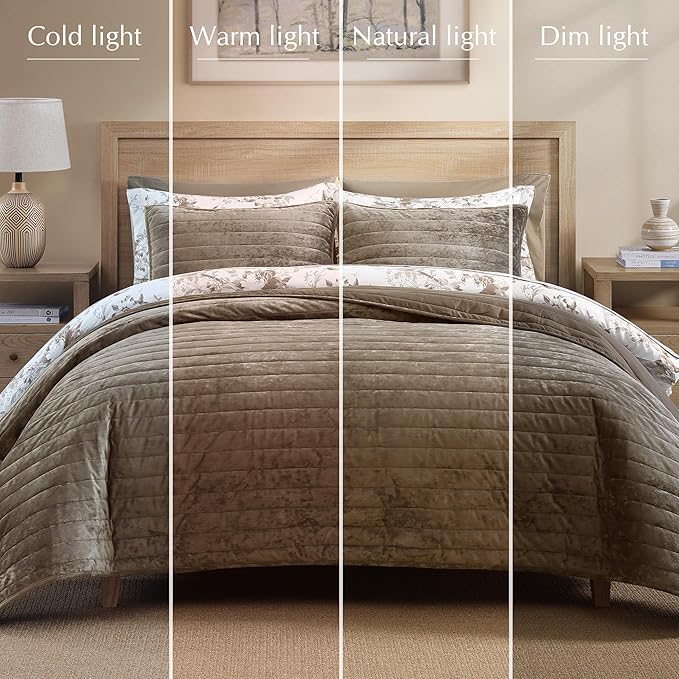 Velvet Quilt Set - King - 3 Piece