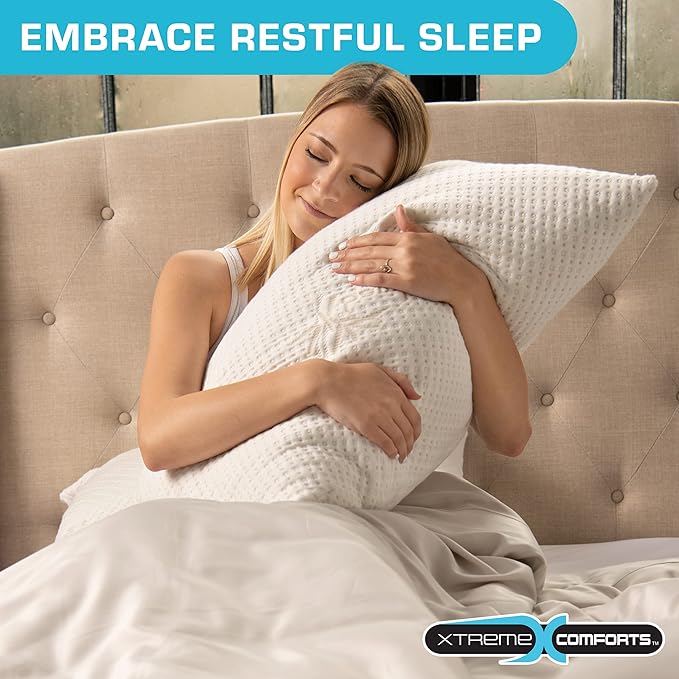 Memory Foam Cooling Bed Pillow - Queen - 2 Pack