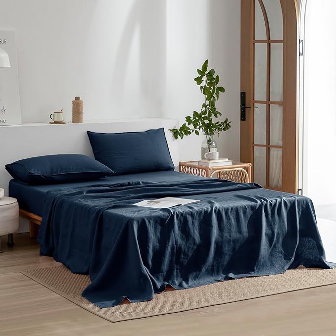 Linen Bed Sheet Set - Full - 4 Piece
