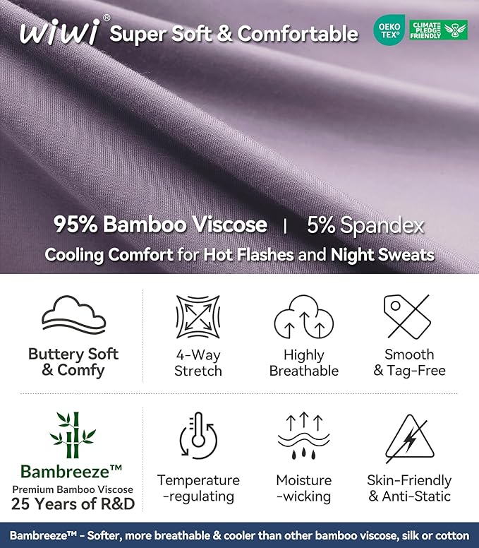 Women's Bamboo Cooling Pajama Set - Short Sleeve - 2 Piece