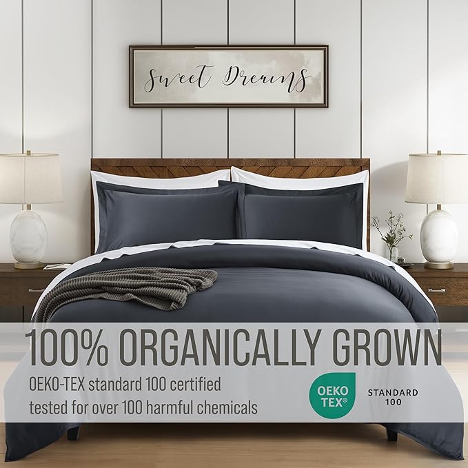 Bamboo Cooling Duvet Cover Set - Queen - 3 Piece