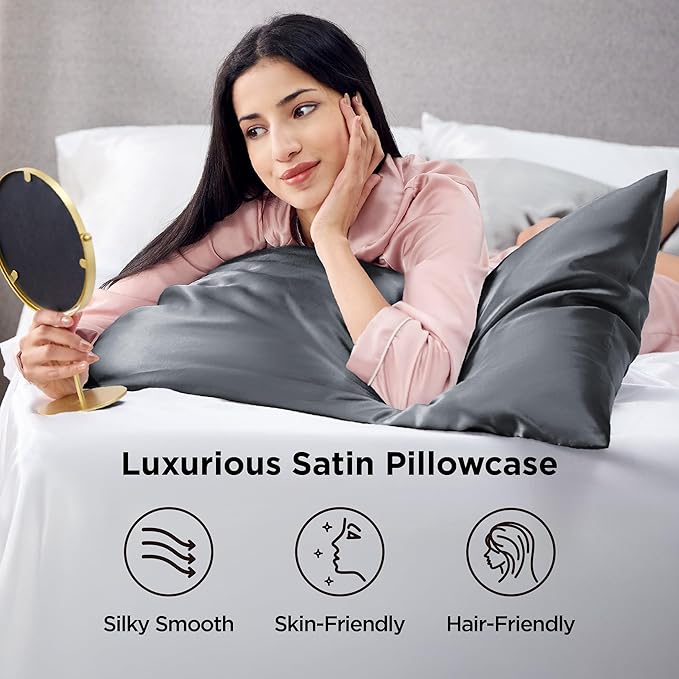 Satin Pillowcase Set - Standard - 20 x 26 in - 2 Pack