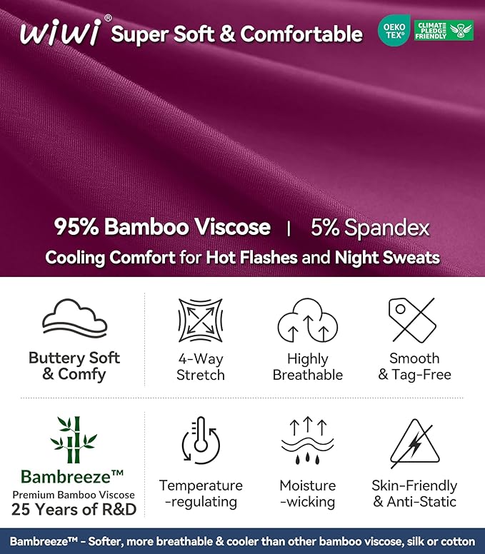 Women's Bamboo Cooling Pajama Set - Short Sleeve - 2 Piece
