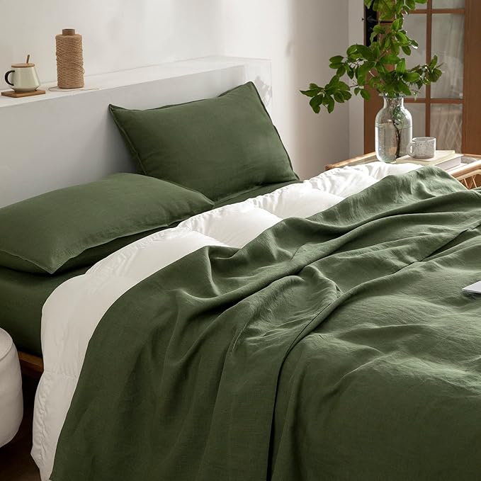 Linen Bed Sheet Set - Full - 4 Piece
