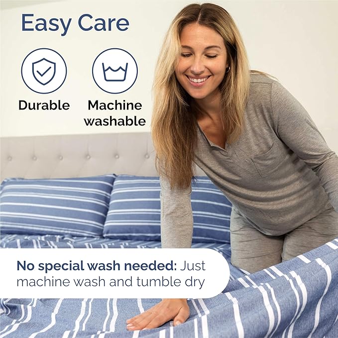 Cooling Bed Sheet Set - Split King - 16 in Deep Pocket - 7 Piece
