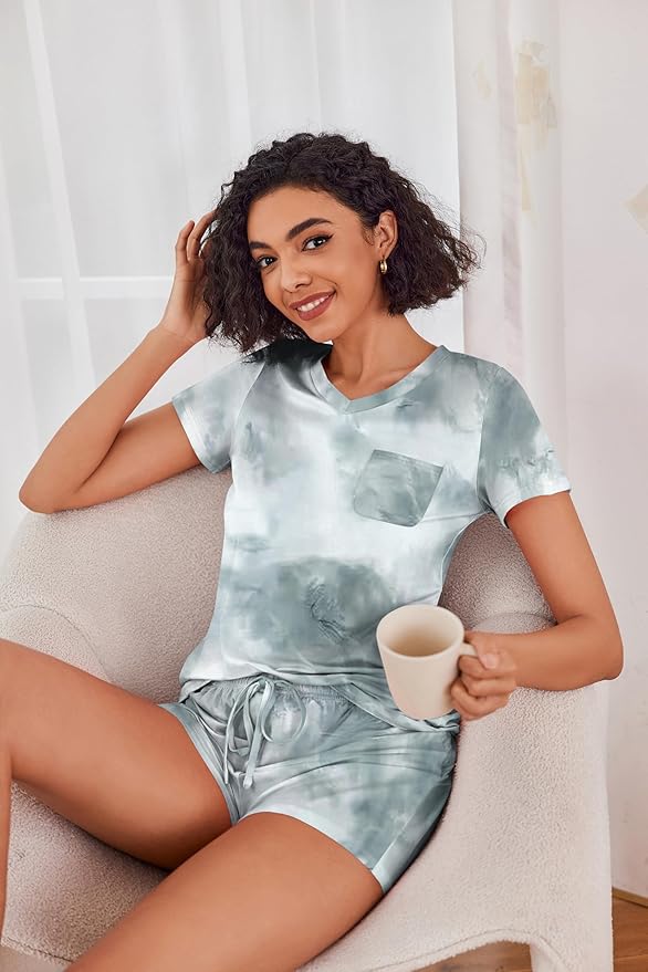 Women's Pajama Set - Short Sleeve - 2 Piece
