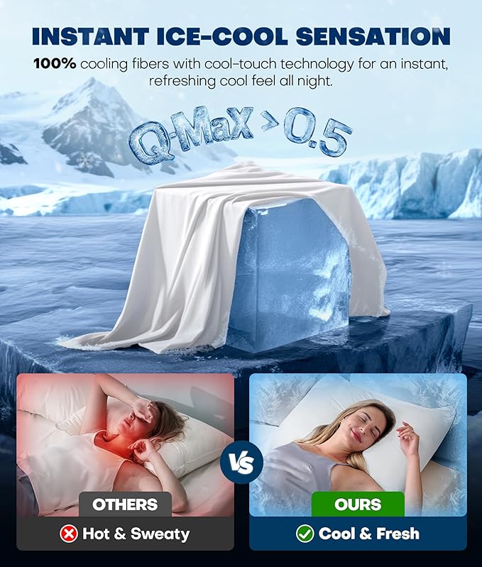 Cooling Pillowcase Set - Queen - 2 Piece