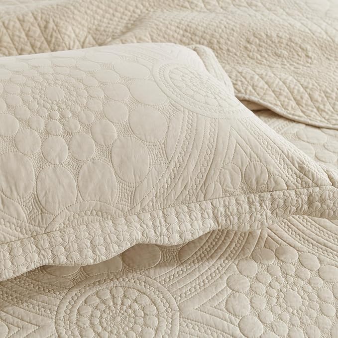 100% Cotton Quilt Set - King - 3 Piece