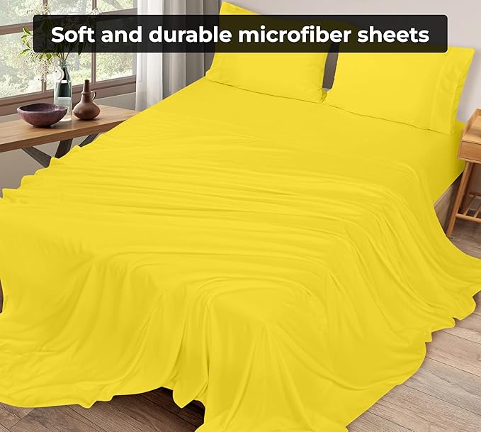 Microfiber Flat Sheet - Queen - 2 Pack