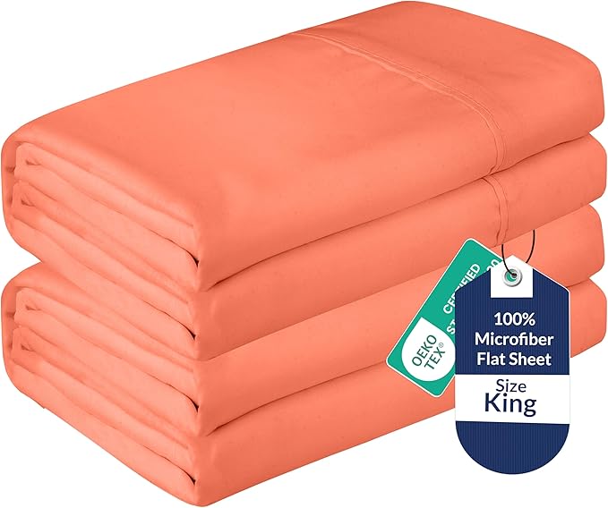 Microfiber Flat Sheet - King - 2 Pack