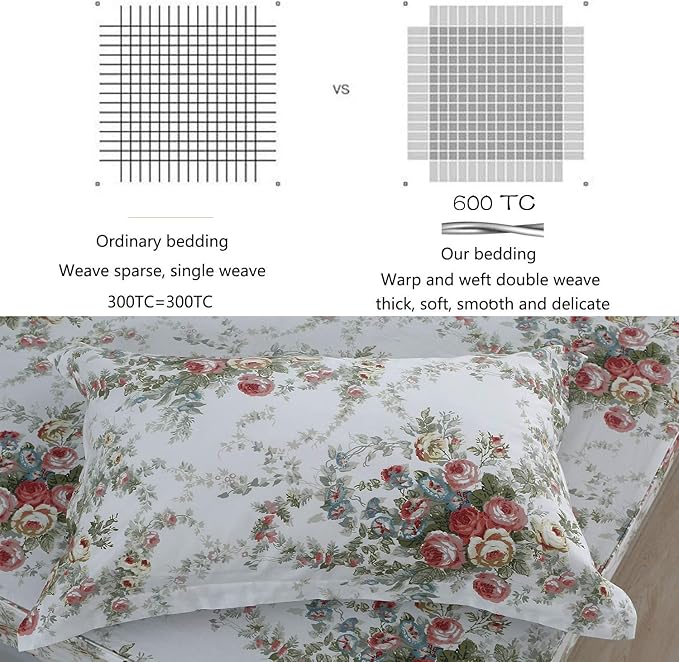 100% Cotton Hypoallergenic Bed Sheet Set - Twin - 4 Piece
