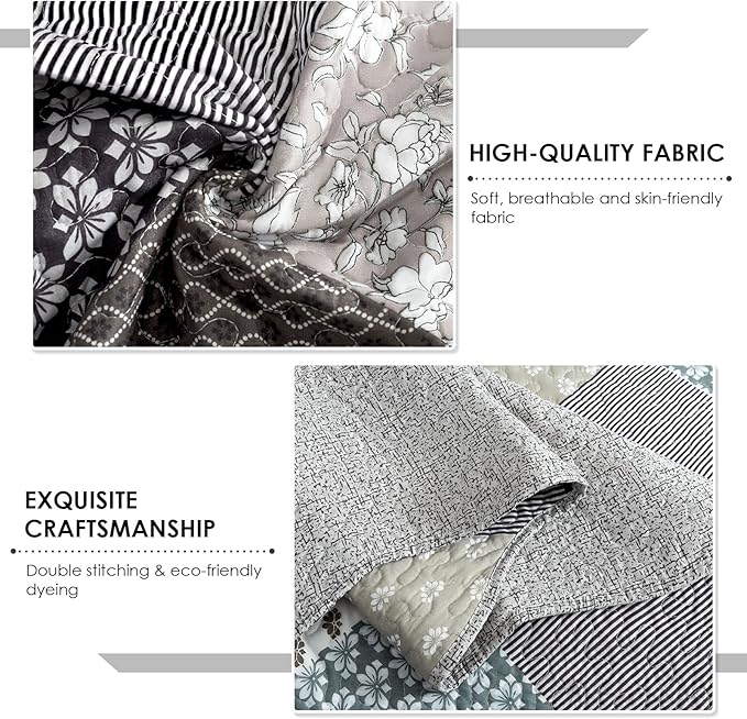 Microfiber Quilt Set - King - 3 Piece