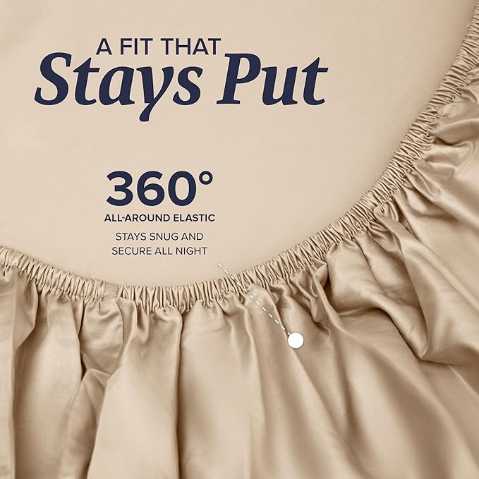 100% Cotton Bed Sheet Set - Full - 4 Piece