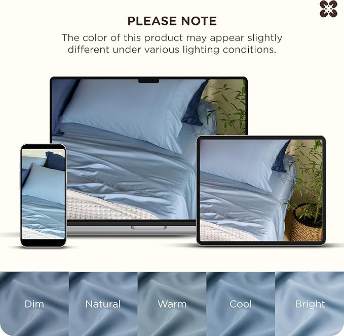 Bamboo Cooling Bed Sheet Set - King - 18 in Deep Pocket - 4 Piece