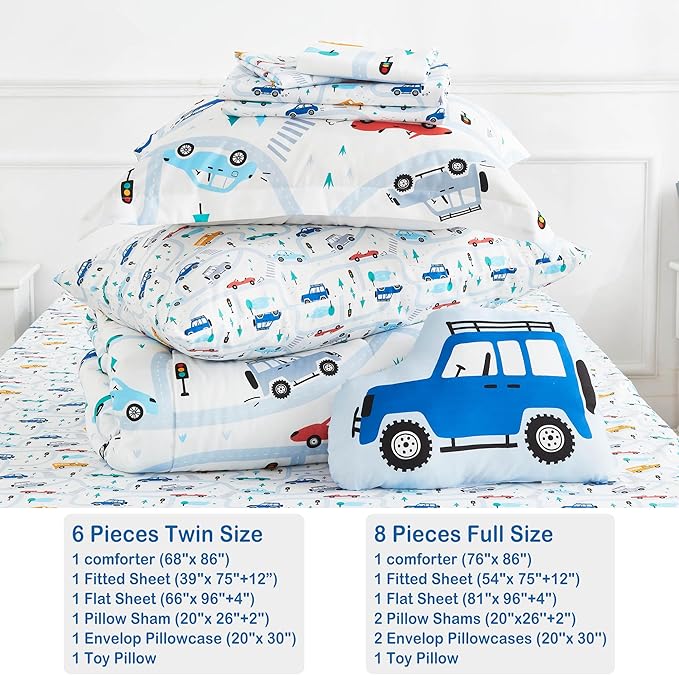 Microfiber Comforter Set - Twin - 6 Piece