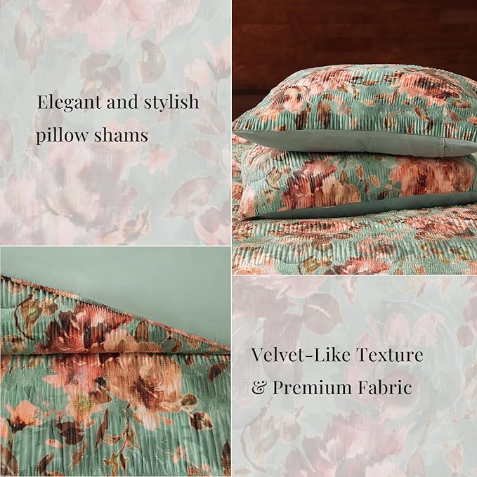 Velvet Comforter Set - Queen - 7 Piece