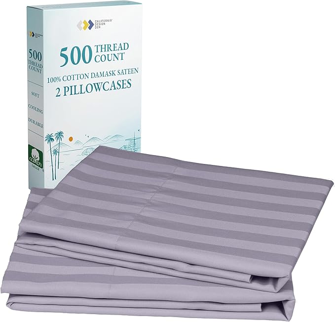 100% Cotton Pillowcase Set - King - 2 Piece